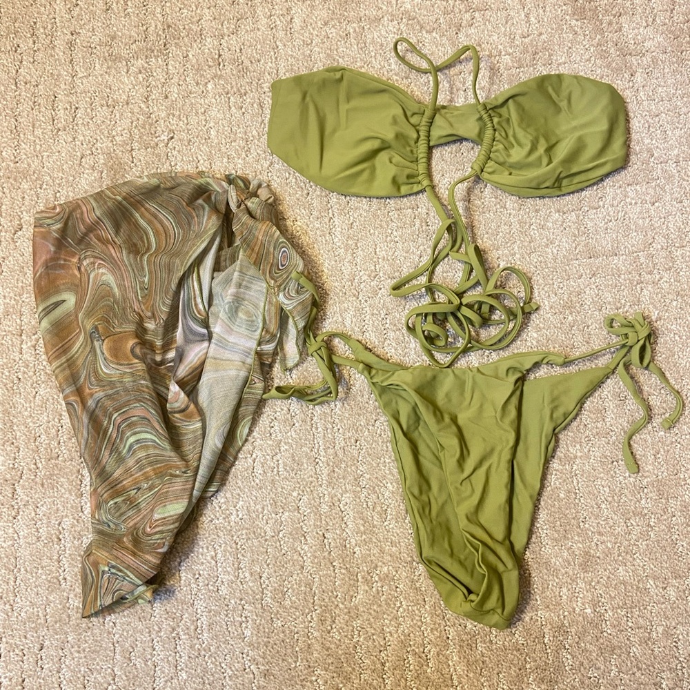 Shein full bikini + sarong set